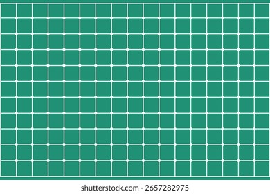 Green grid pattern background. A vibrant green background with a clean, white grid pattern, ideal for modern graphic design projects.