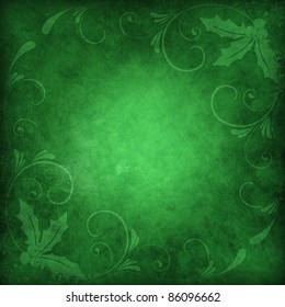 Green Grunge Christmas Background