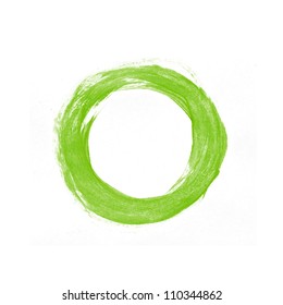 Green Hand Painted Circle