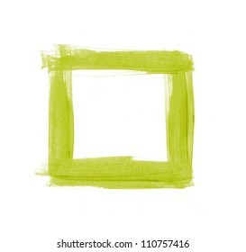 Green Hand Painted Square Frame