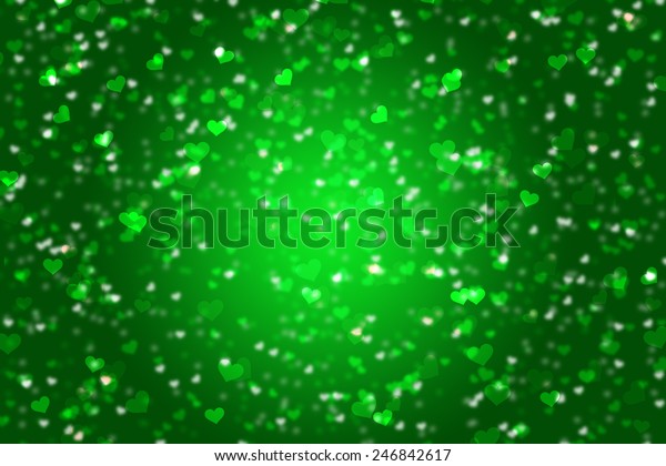 Green Heart Space Love Glitter Ready Stock Illustration