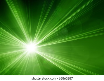 Green Laser Beams