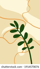 Green Leaf and Shapes Backgrounds