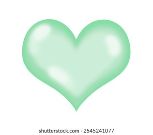 Corazón amor verde 