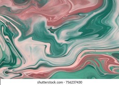 Green marble texture design with orange wave