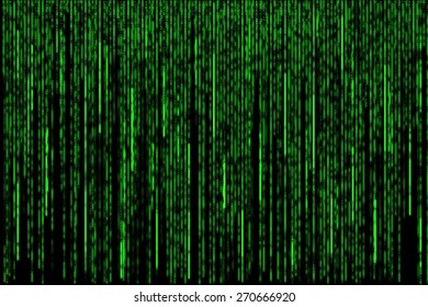 green matrix background with the green symbols.