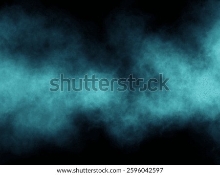 Green mist or stream being sprayed to the left in a horizontal manner, green glowing smoke disperse in the dark space. Digital painting from tablet, in an abstract style and use for graphic design.