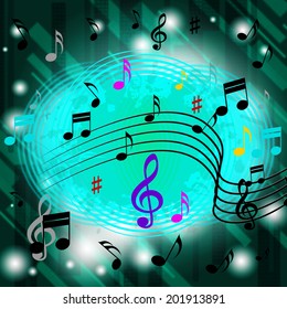 Circles different colors sign musical notes stock vector royalty free