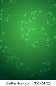 Green Music Background Notes Stock Illustration 351764726 | Shutterstock