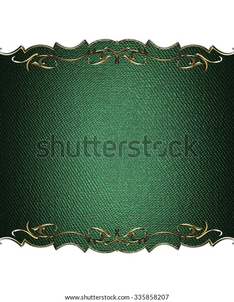 Green Nameplate Text Gold Border Template Royalty Free Stock Image