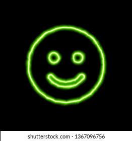 Similar Images, Stock Photos & Vectors of Set of neon smile emoticons