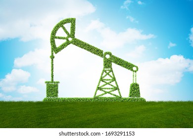 Green Oil Pump - 3d Rendering