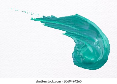 Green Paint Smudge Textured Brush Stroke Creative Art Graphic