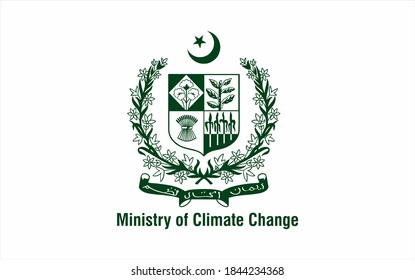 Green Pakistan Government Logo Design Illustrious On White Background 