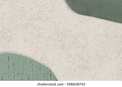 Green pattern on beige background vector