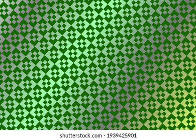 Green pattern of squares - Digital pattern background