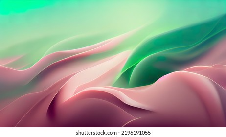 flowing pastel  Green