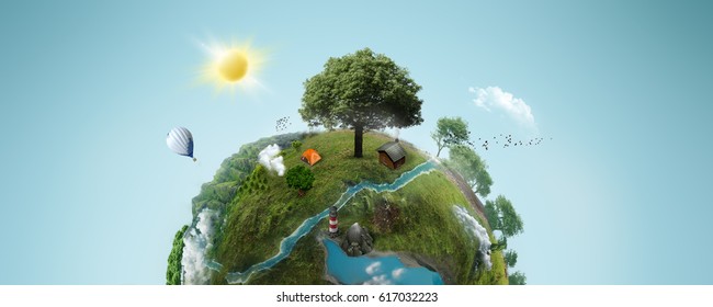 green planet; 3d illustration