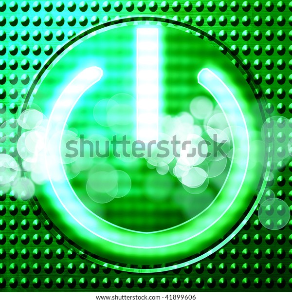 Green Power Button On Metal Background Stock Illustration 41899606 Shutterstock 5623