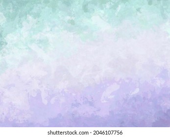 Green Purple Galaxy Sky Painting Background