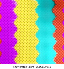 Green, Purple, Red, Yellow, Background Illustration, Hand Drawn Wave Pattern