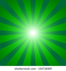 Green Rays Background