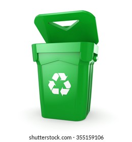 3d Model Empty Green Plastic Recycle Stock Illustration 109164197 ...