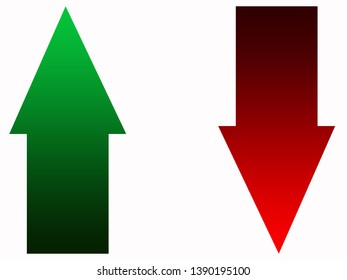 Simple Down Arrows Upward Downward Arrows Stock Vector (Royalty Free ...