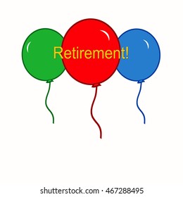 Green Red Blue Balloon Retirement Stock Illustration 467288495 ...