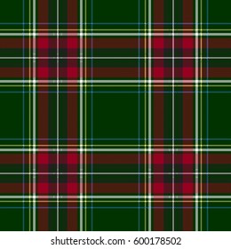 Green Red Check Tartan Textile Seamless Pattern