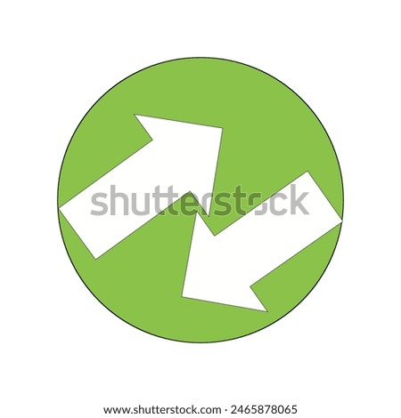 Green Rotating, circular, cyclic arrows. Recurrence sign. Flip over or turn arrow. Reverse sign Png Formats.