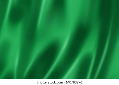 Green Satin, Silk, Texture Background