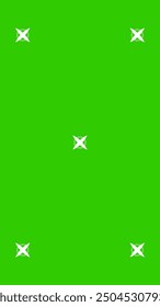 Green screen background, VFX motion tracking markers. Art design green screen backdrop template. Abstract concept video footage replacement tracking markers element.