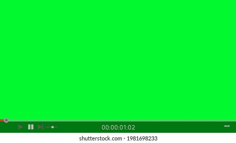 Green Screen Video Player Click And Play With One Minute Timecode