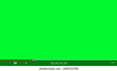 Green Screen Video Player Click And Play With One Minute Timecode