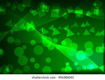 Green Shapes Background