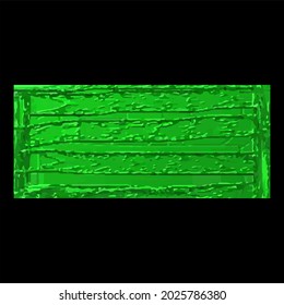 Green, Shiny Paper With Uneven Surface  Design Element