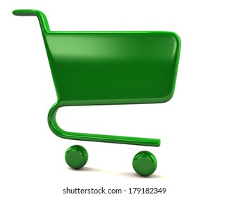 Green Shopping Cart Icon