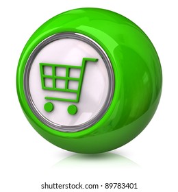 Green Shopping Cart Icon