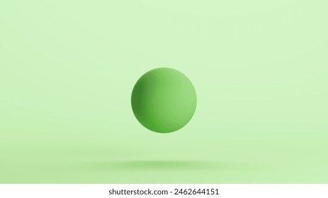 Green sphere geometric shape face solid structure soft tones mint background 3d illustration render digital rendering