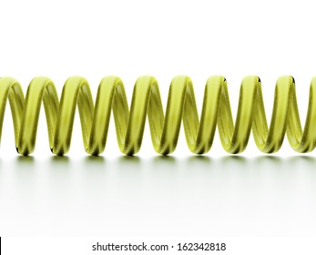 Green spiral string rendered on white background - Shutterstock ID 162342818