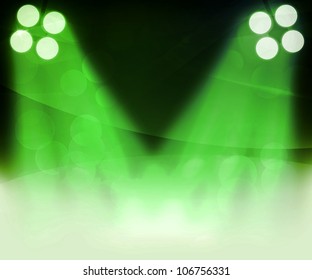 Green Spotlight Background