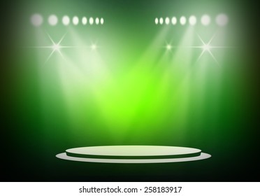 Green Stage Light Background 