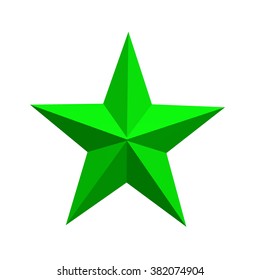 Green Star On White Background Stock Illustration 382074904 | Shutterstock