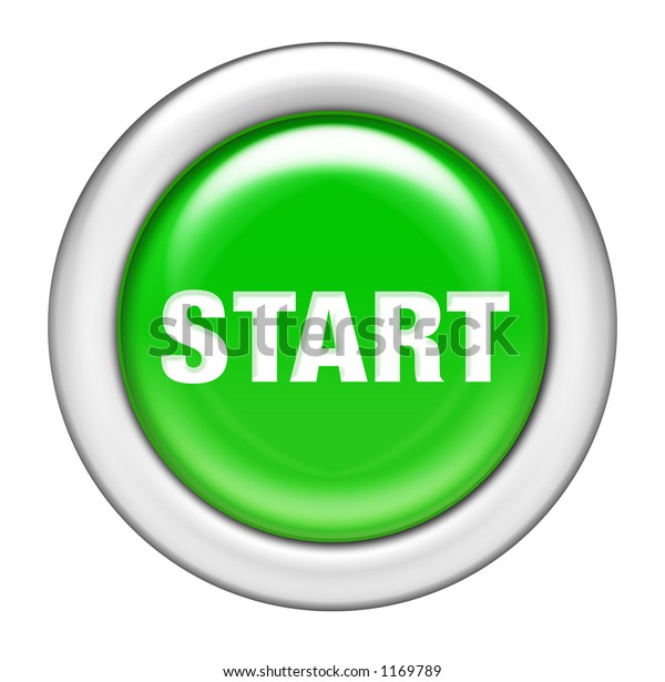 Green Start Button Stock Illustration 1169789