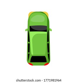 Green Station Wagon Vehicle Top View Stock Vector (Royalty Free ...