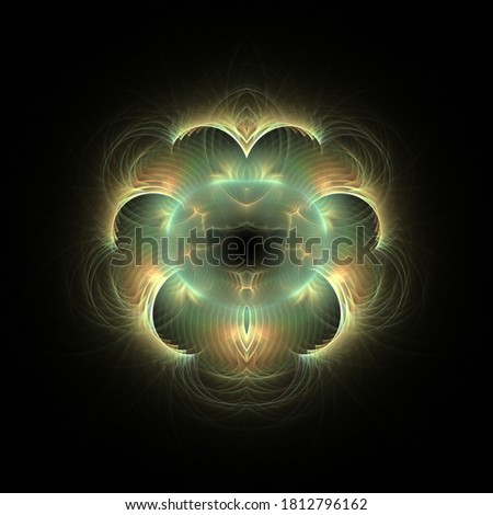 Green striped circle frame background