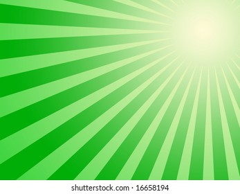 Green sun background