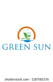 Green Sun Logo Stock Illustration 1187581576