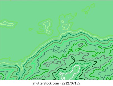 Green Topo Texture Contour Line